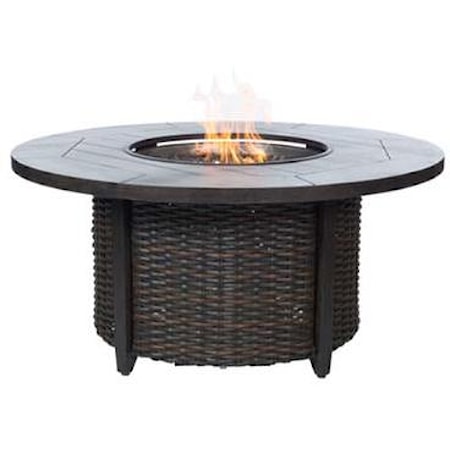 Fire Pit with Woven Base